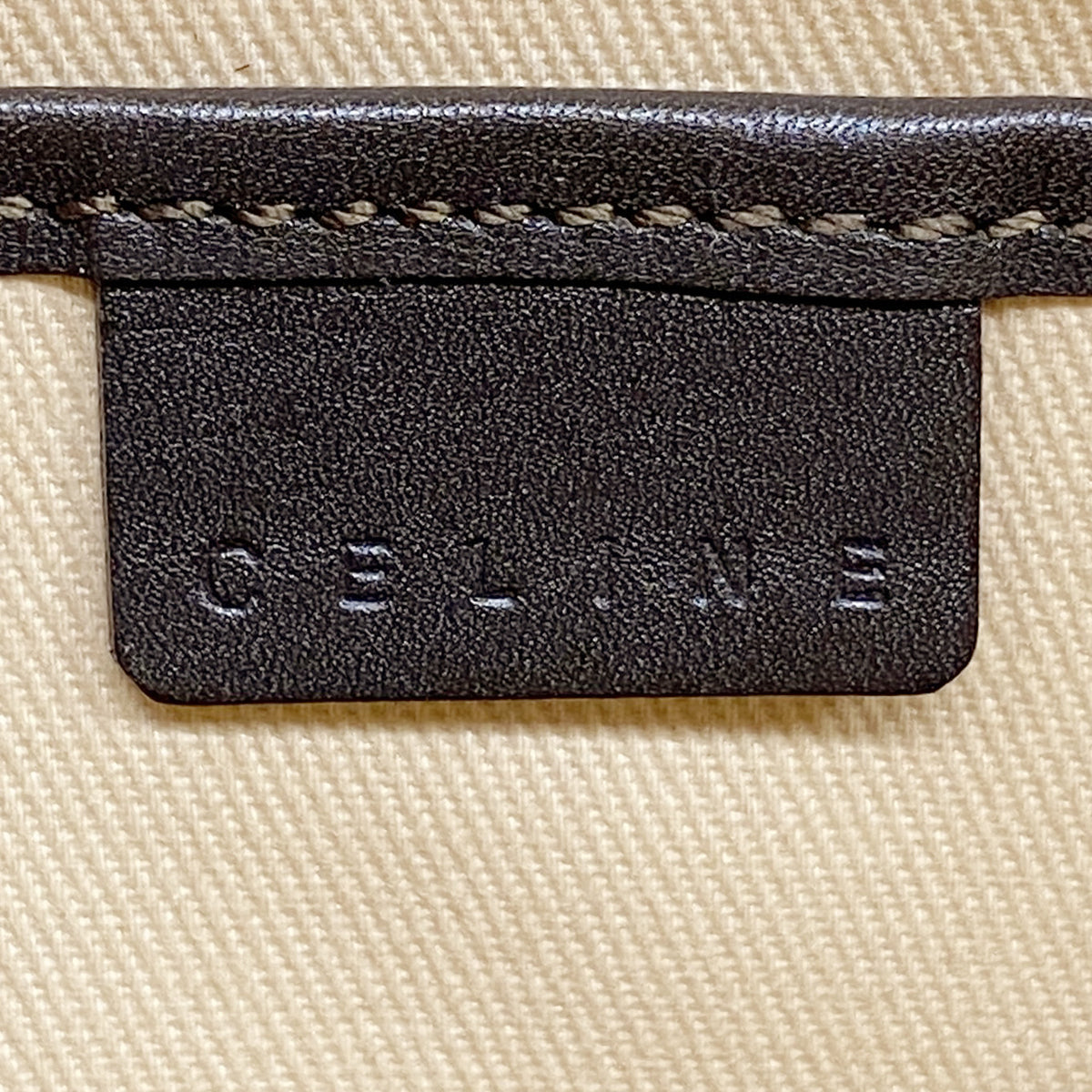 【6hf6330】セリーヌ ハンドバッグ Cマカダム キャンバス ブラウン ゴールド金具【中古】レディース