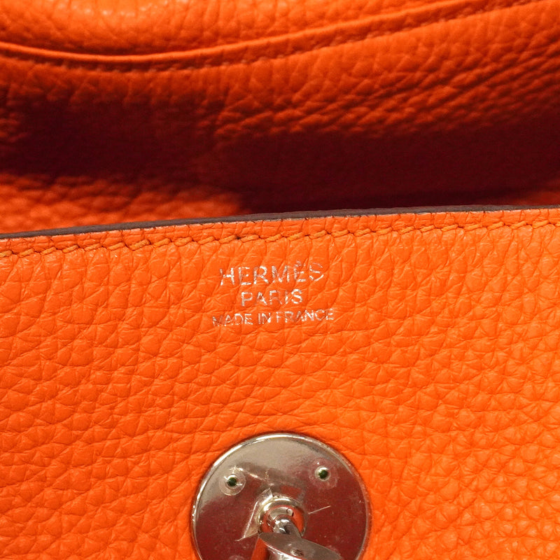 【6hf6342】エルメス ハンドバッグ リンディ30 トリヨンクレマンス オレンジポピー シルバー金具 □Q刻印 2wayバッグ【中古】レディース