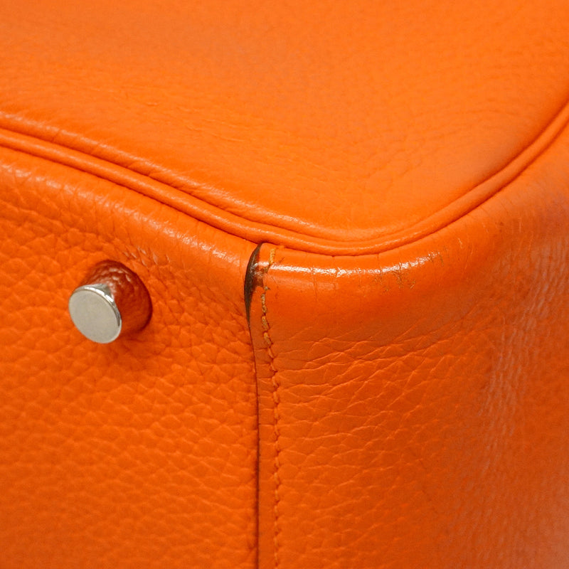 【6hf6342】エルメス ハンドバッグ リンディ30 トリヨンクレマンス オレンジポピー シルバー金具 □Q刻印 2wayバッグ【中古】レディース