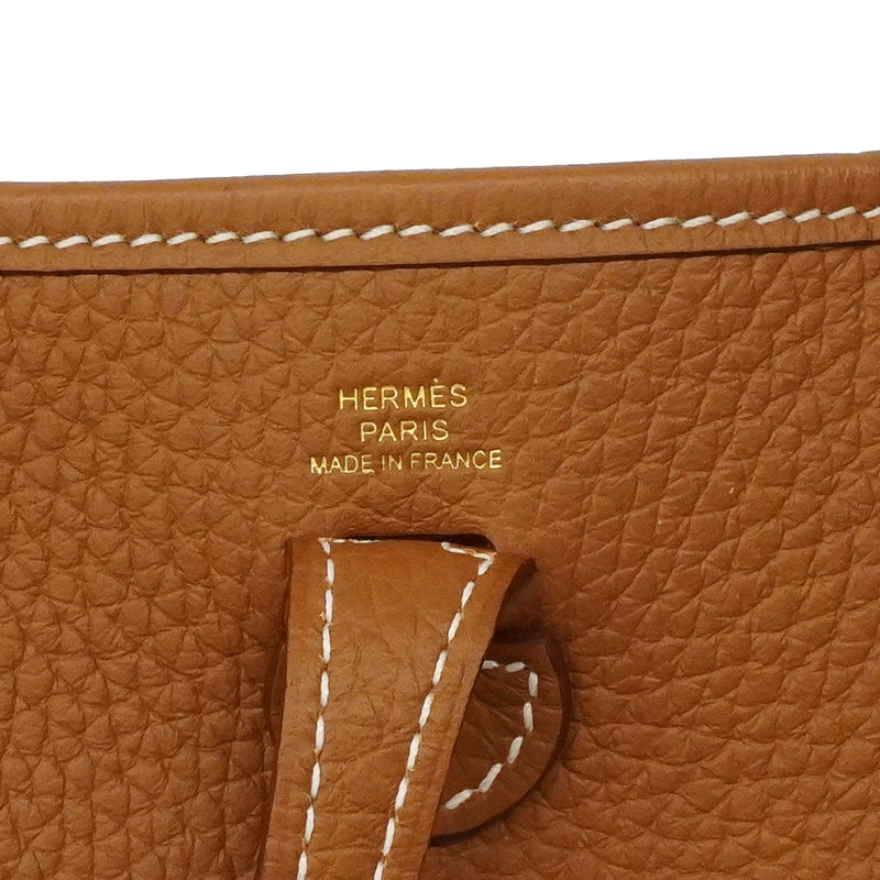 【6hf6345】エルメス ショルダーバッグ エヴリンTPM トリヨンクレマンス ゴールド ゴールド金具 G刻印【中古】レディース