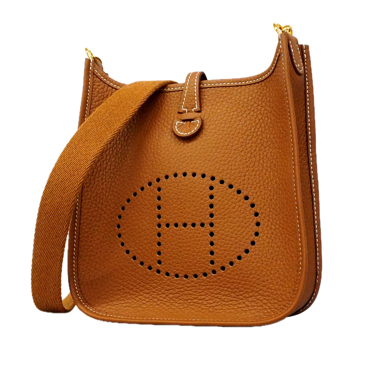 【6hf6345】エルメス ショルダーバッグ エヴリンTPM トリヨンクレマンス ゴールド ゴールド金具 G刻印【中古】レディース