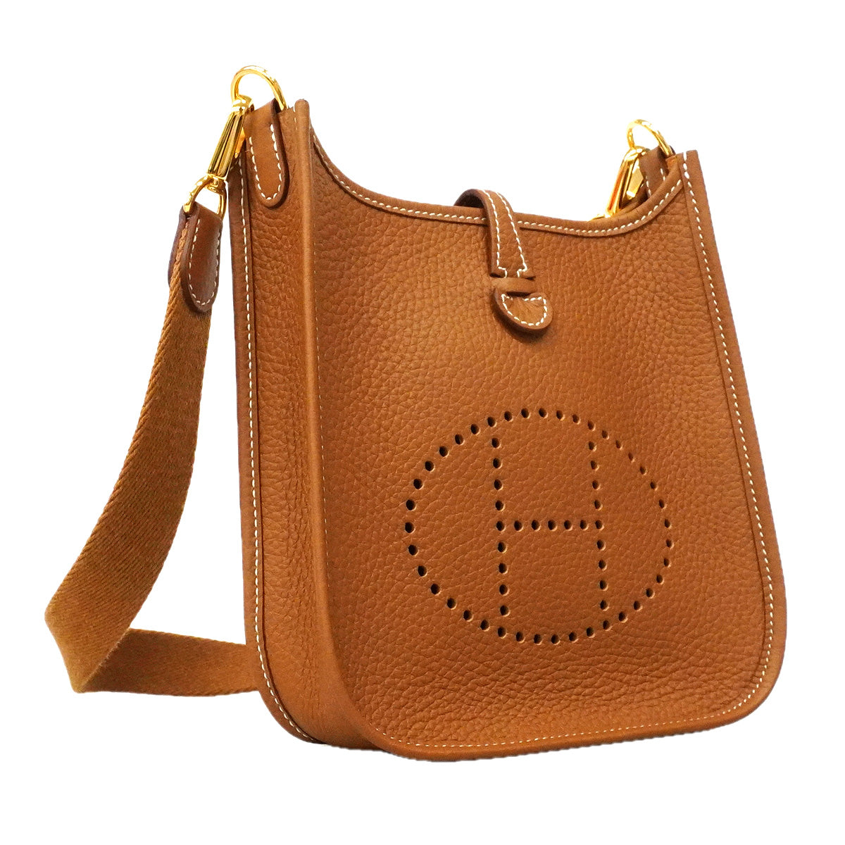 【6hf6345】エルメス ショルダーバッグ エヴリンTPM トリヨンクレマンス ゴールド ゴールド金具 G刻印【中古】レディース
