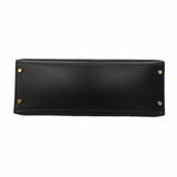 【6hf6348】エルメス ハンドバッグ ケリー35 ボックスカーフ ブラック ゴールド金具 □C刻印 2wayバッグ【中古】レディース