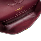 【6hf6349】シャネル ショルダーバッグ マトラッセ Wフラップ Wチェーン キャビアスキン ブラック ゴールド金具【中古】レディース