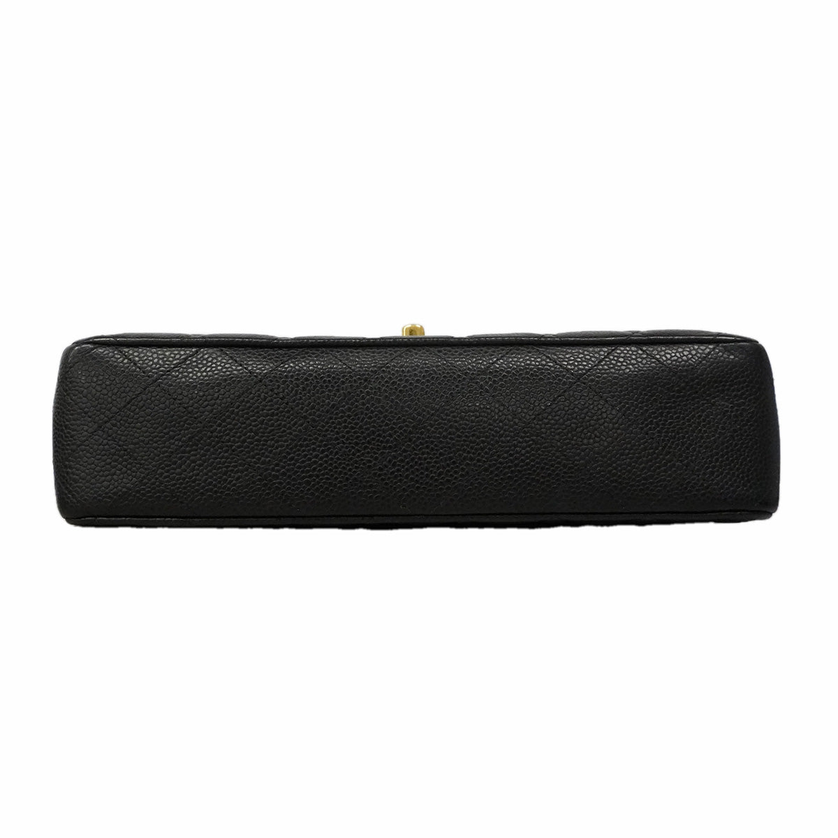 【6hf6349】シャネル ショルダーバッグ マトラッセ Wフラップ Wチェーン キャビアスキン ブラック ゴールド金具【中古】レディース
