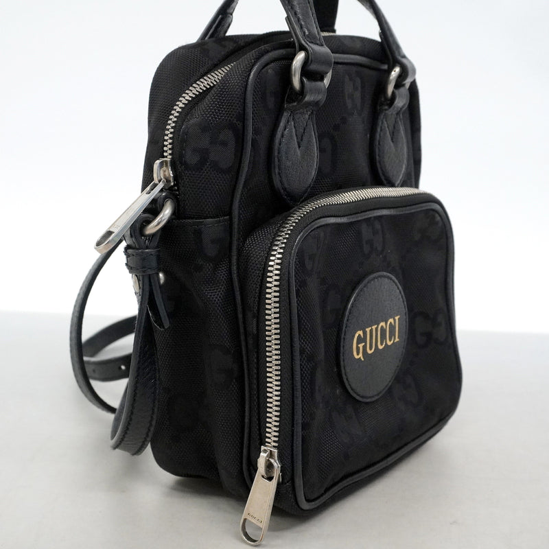【6hf6356-k】グッチ ハンドバッグ オフザグリッド 625850 ナイロン ブラック シルバー金具 2wayバッグ【中古】レディース