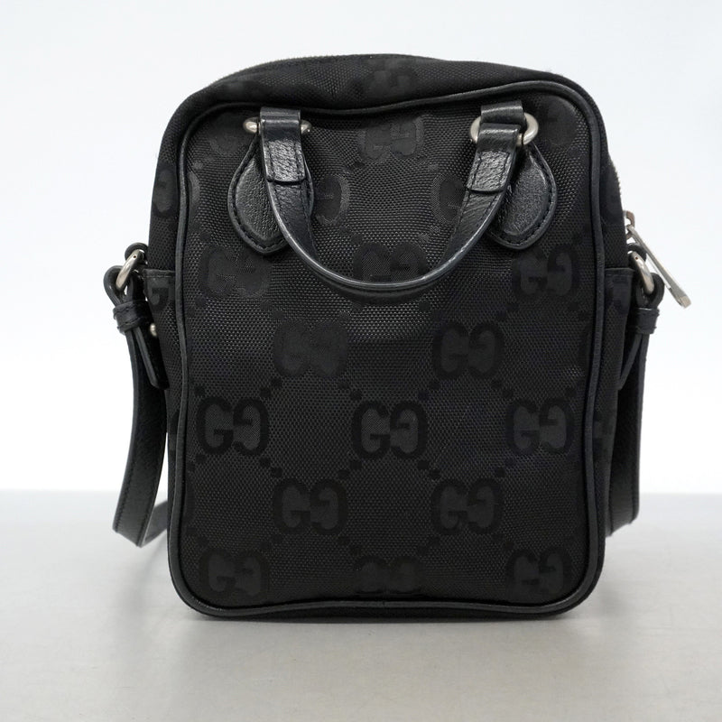 【6hf6356-k】グッチ ハンドバッグ オフザグリッド 625850 ナイロン ブラック シルバー金具 2wayバッグ【中古】レディース