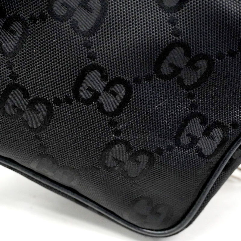 【6hf6356-k】グッチ ハンドバッグ オフザグリッド 625850 ナイロン ブラック シルバー金具 2wayバッグ【中古】レディース