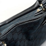 【6hf6359-k】グッチ トートバッグ GGキャンバス ホースビット 137385 キャンバス ブラック ゴールド金具【中古】レディース