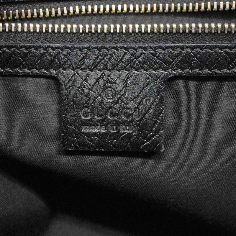 【6hf6359-k】グッチ トートバッグ GGキャンバス ホースビット 137385 キャンバス ブラック ゴールド金具【中古】レディース