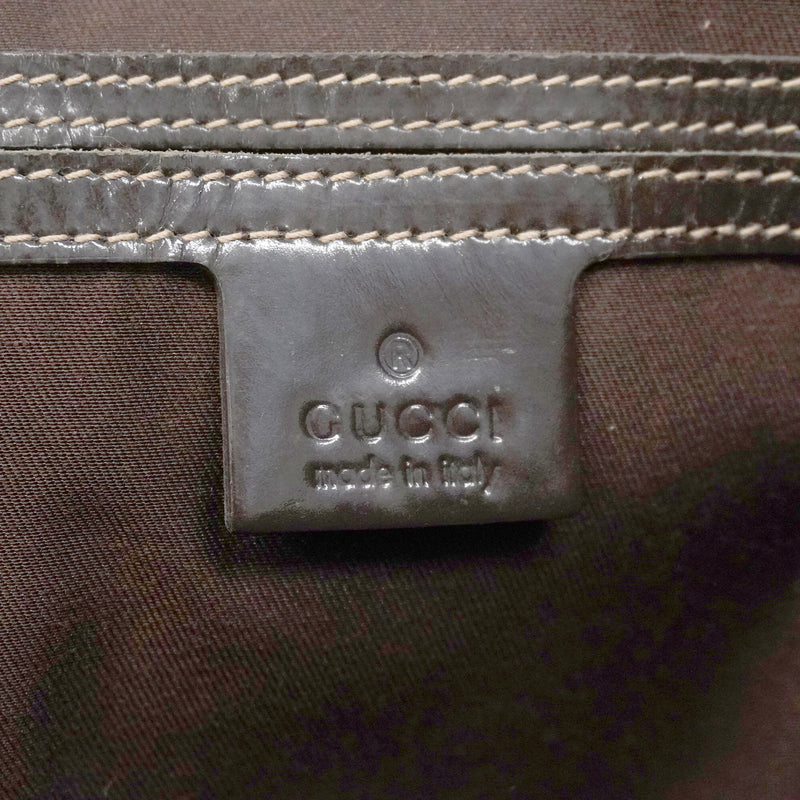 【6hf6360-k】グッチ トートバッグ GGスプリーム 189896 PVC ブラウン ゴールド金具【中古】レディース