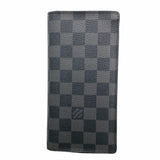 【6hf6372】ルイヴィトン 長財布 ダミエ・グラフィット ポルトフォイユブラザ N62665 ブラック グレー 旧型【中古】メンズ