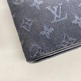 【6hf6373】ルイヴィトン 三つ折り財布 モノグラム・ミニ ポルトビエカルトクレディモネ M92439 TSTブルー【中古】レディース