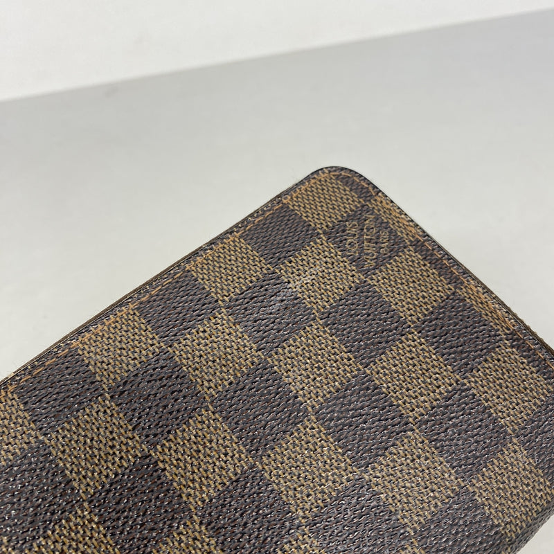 【6hf6381】ルイヴィトン 長財布 ダミエ ジッピーウォレット N60015 エベヌ【中古】レディース