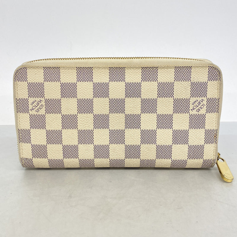 【6hf6382】ルイヴィトン 長財布 ダミエ・アズール ジッピーオーガナイザー N60012 ホワイト【中古】メンズ レディース ユニセックス