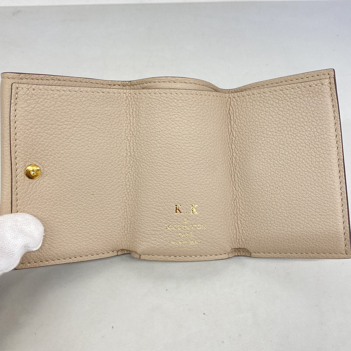 【6hf6383】ルイヴィトン 三つ折り財布 トリヨン ポルトフォイユロックミニ M69340 ガレ【中古】レディース