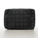 【6hf6392-k】シャネル バニティバッグ ニュートラベル ナイロン ブラック シルバー金具【中古】レディース