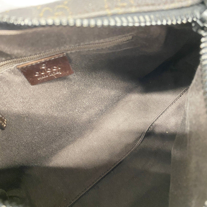 【6hf6395】グッチ ハンドバッグ 101333 デニム ブラウン シルバー金具【中古】レディース