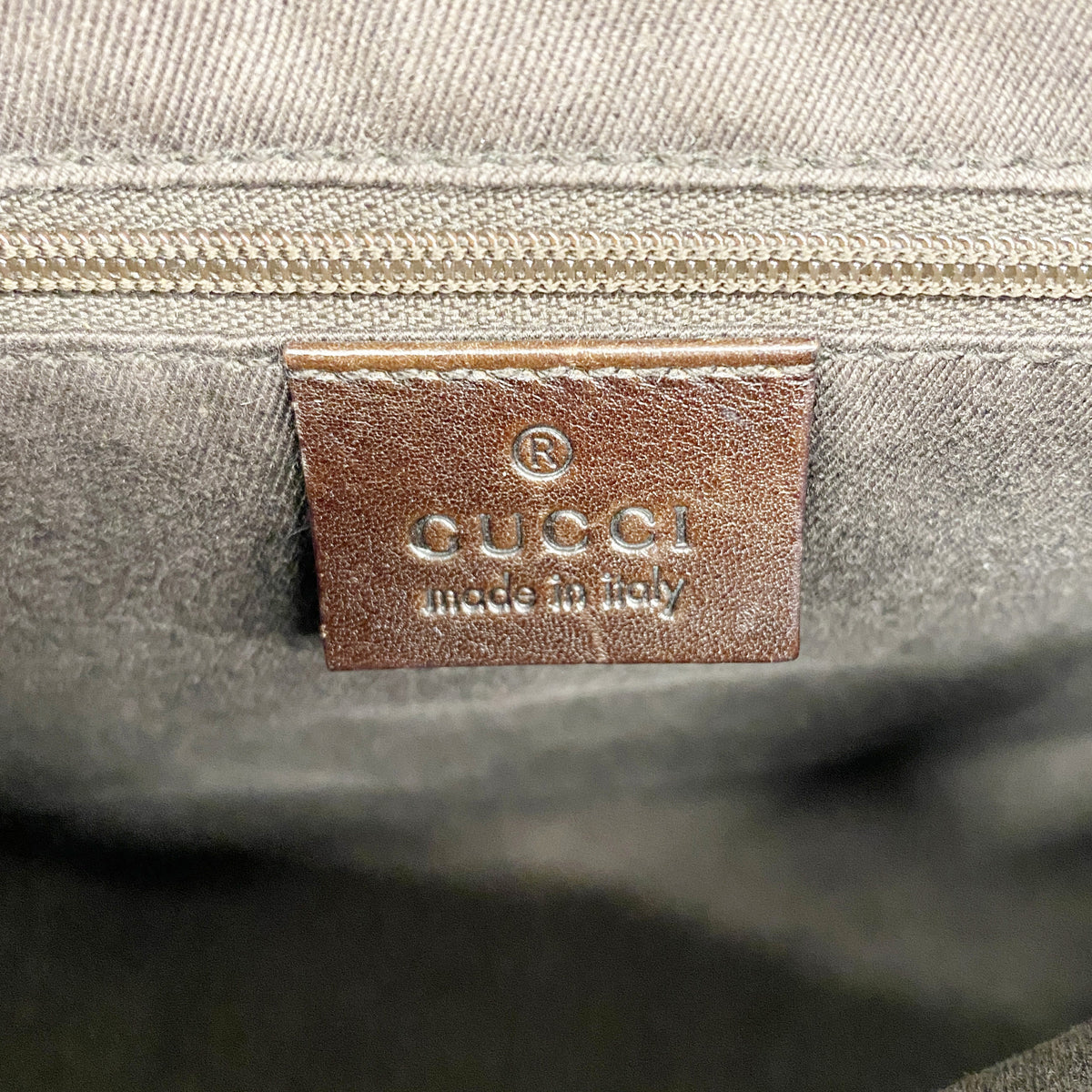 【6hf6395】グッチ ハンドバッグ 101333 デニム ブラウン シルバー金具【中古】レディース
