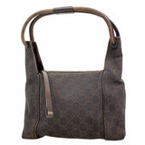 【6hf6395】グッチ ハンドバッグ 101333 デニム ブラウン シルバー金具【中古】レディース