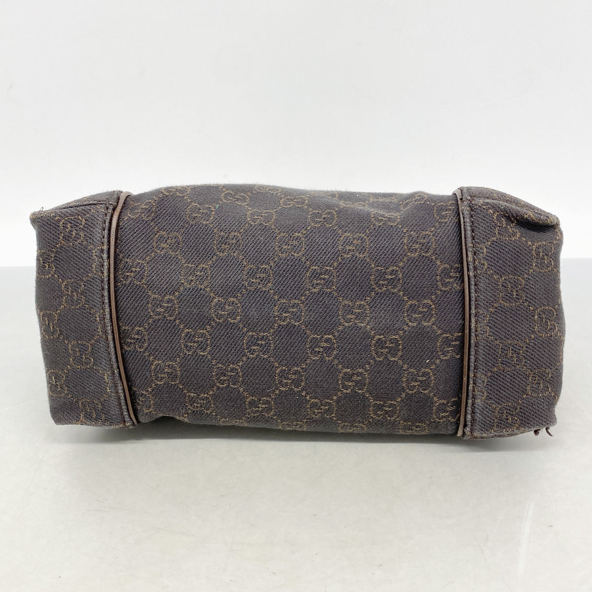 【6hf6395】グッチ ハンドバッグ 101333 デニム ブラウン シルバー金具【中古】レディース