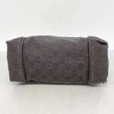 【6hf6395】グッチ ハンドバッグ 101333 デニム ブラウン シルバー金具【中古】レディース
