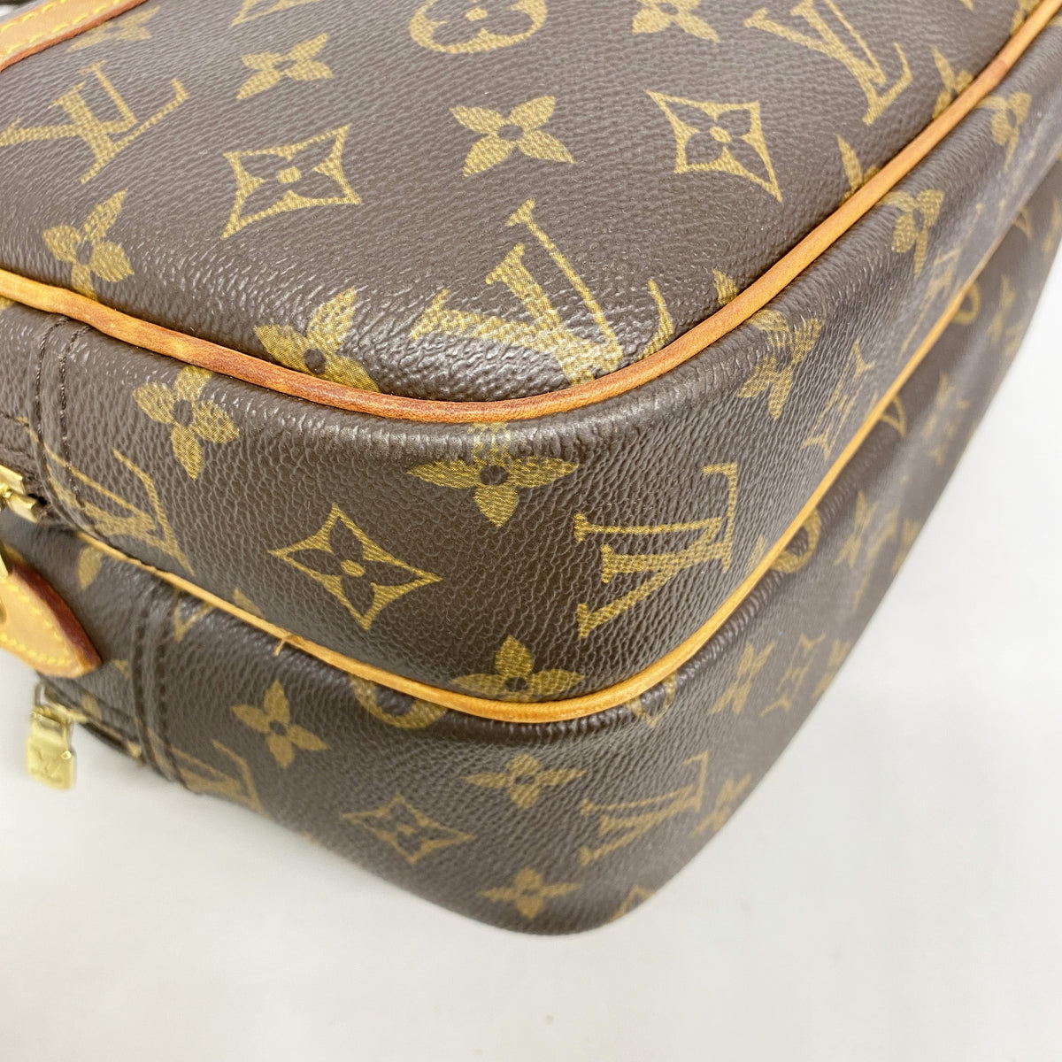 【6hf6399】ルイヴィトン ショルダーバッグ モノグラム リポーターPM M45254 ブラウン【中古】レディース