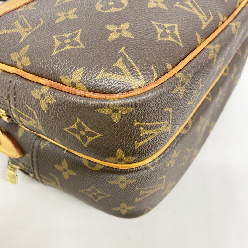 【6hf6399】ルイヴィトン ショルダーバッグ モノグラム リポーターPM M45254 ブラウン【中古】レディース