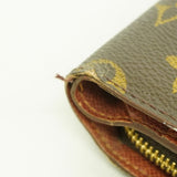【6hf6406】ルイヴィトン 財布 モノグラム ポルトパピエジップ M61207 ブラウン【中古】レディース
