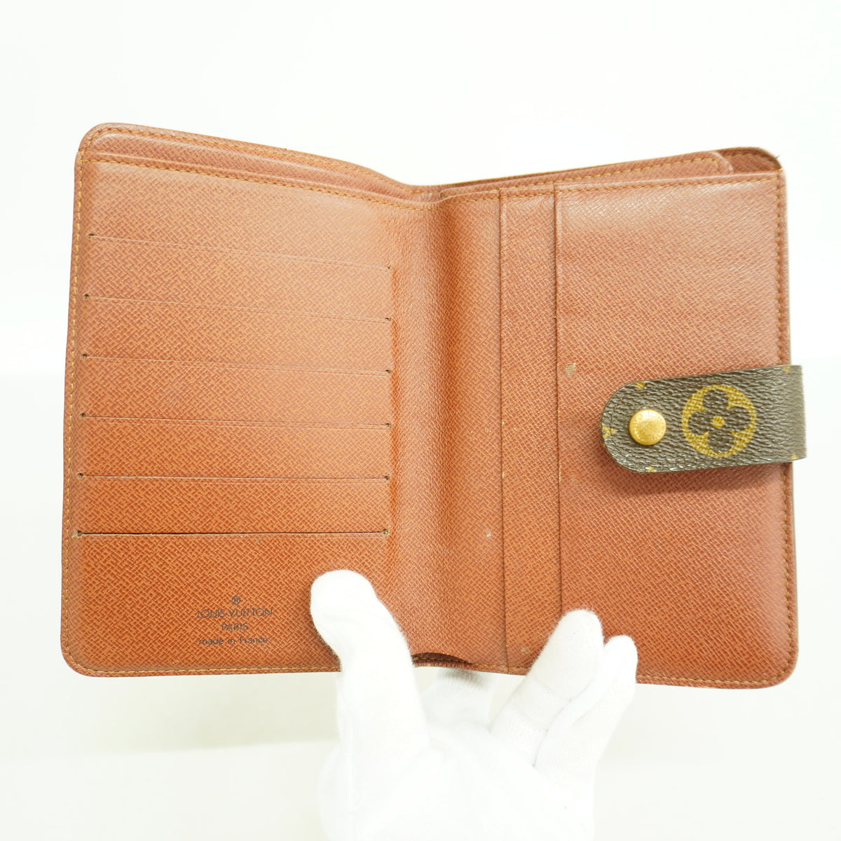 【6hf6406】ルイヴィトン 財布 モノグラム ポルトパピエジップ M61207 ブラウン【中古】レディース