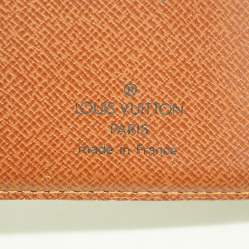 【6hf6406】ルイヴィトン 財布 モノグラム ポルトパピエジップ M61207 ブラウン【中古】レディース