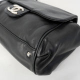 【6hf6416】シャネル ショルダーバッグ チェーンショルダー ラムスキン ブラック シルバー金具【中古】レディース