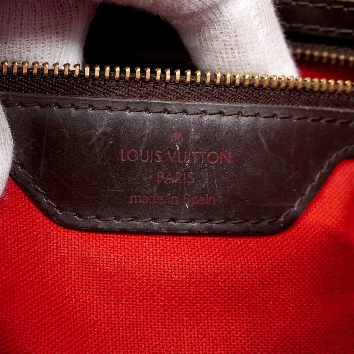 【6hf6422】ルイヴィトン トートバッグ ダミエ リヴィントン N41108 エベヌ【中古】レディース