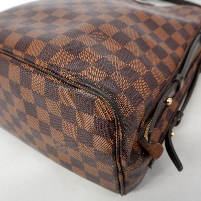 【6hf6422】ルイヴィトン トートバッグ ダミエ リヴィントン N41108 エベヌ【中古】レディース