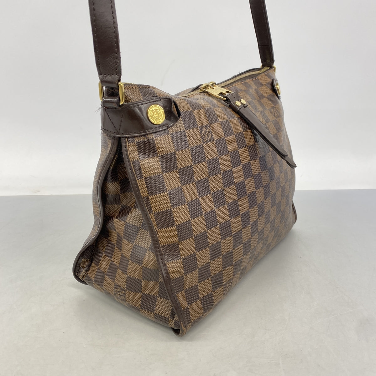 【6hf6426】ルイヴィトン ショルダーバッグ ダミエ ドゥオモ N41425 エベヌ【中古】レディース