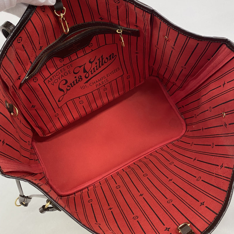 【6hf6427】ルイヴィトン トートバッグ ダミエ ネヴァーフルMM N51105 エベヌ【中古】レディース