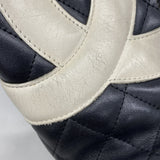 【6hf6434】シャネル トートバッグ カンボン ラムスキン ブラック シルバー金具【中古】レディース