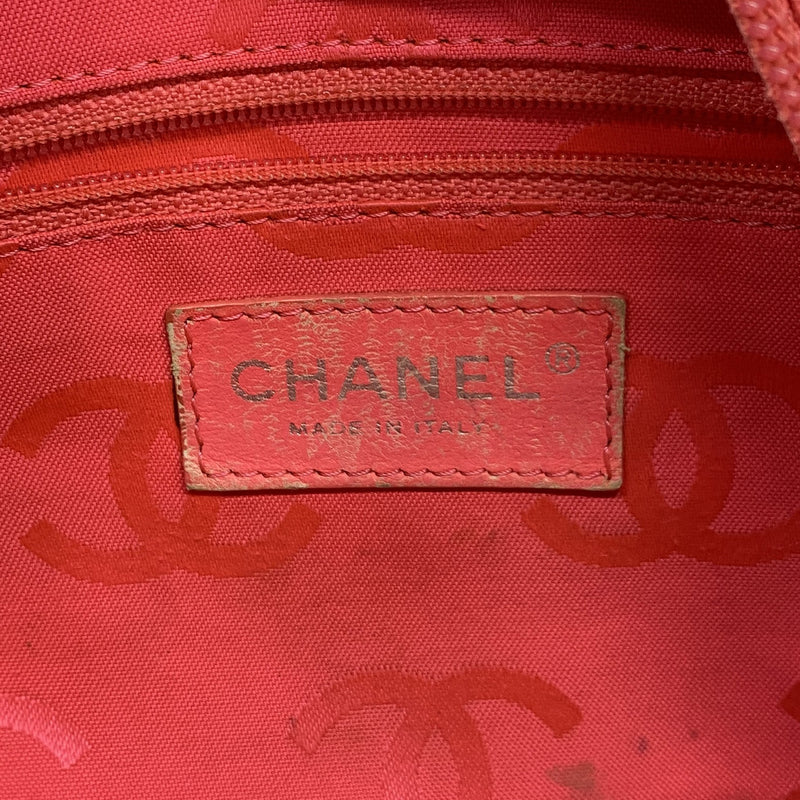 【6hf6434】シャネル トートバッグ カンボン ラムスキン ブラック シルバー金具【中古】レディース