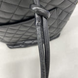 【6hf6434】シャネル トートバッグ カンボン ラムスキン ブラック シルバー金具【中古】レディース