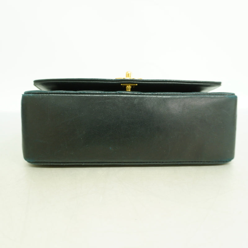 【6hf6437】シャネル ショルダーバッグ ダイアナ チェーンショルダー ラムスキン ブラック ゴールド金具【中古】レディース