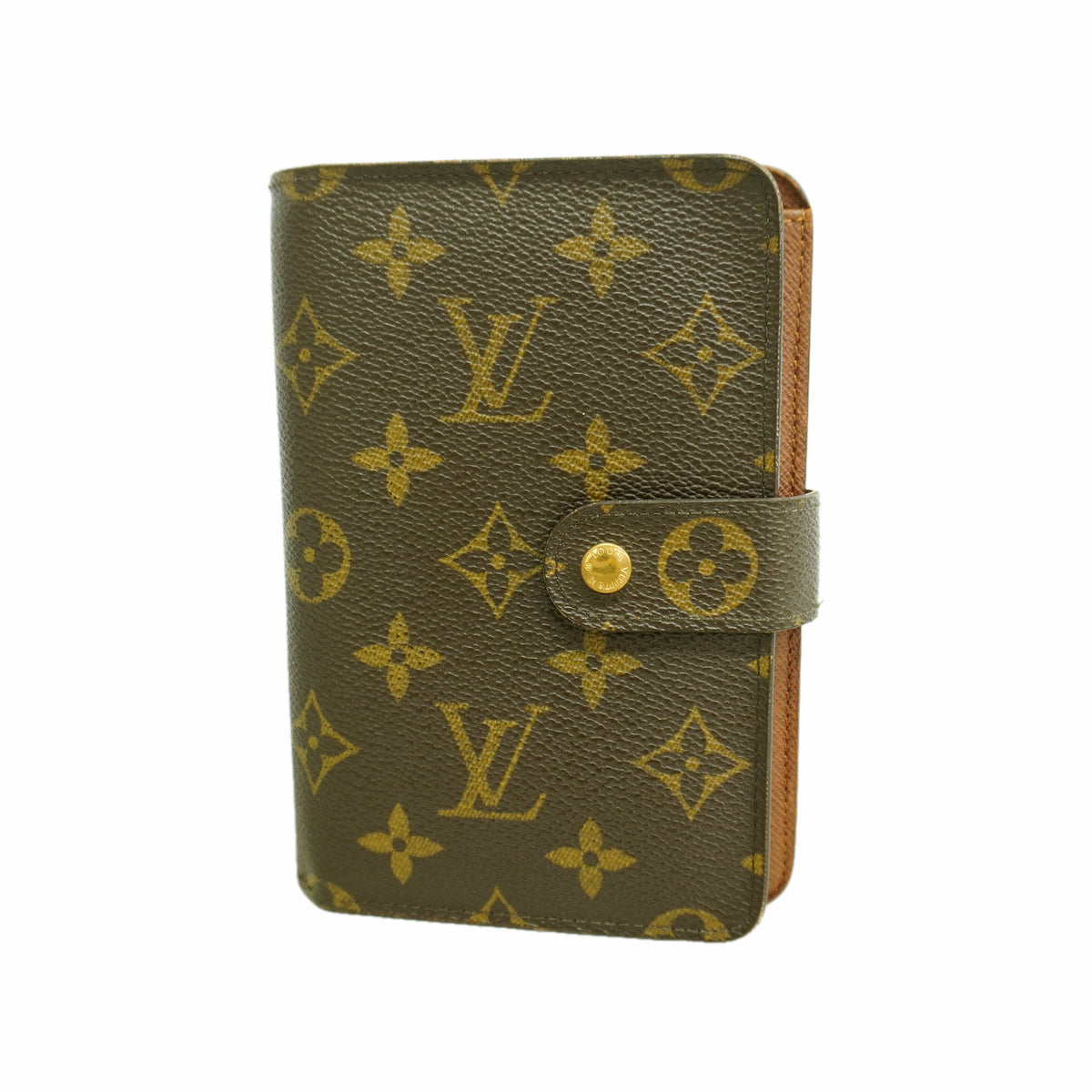 【6hf6462】ルイヴィトン 財布 モノグラム ポルトパピエジップ M61207 ブラウン【中古】レディース