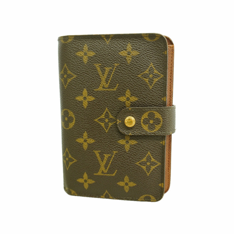 【6hf6462】ルイヴィトン 財布 モノグラム ポルトパピエジップ M61207 ブラウン【中古】レディース