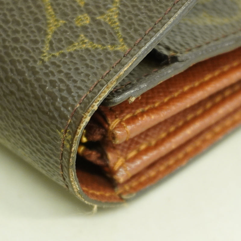 【6hf6468】ルイヴィトン 長財布 モノグラム ポルトモネクレディ M61725 ブラウン【中古】レディース