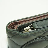 【6hf6471】シャネル 財布 マトラッセ ラムスキン ブラック シルバー金具【中古】レディース