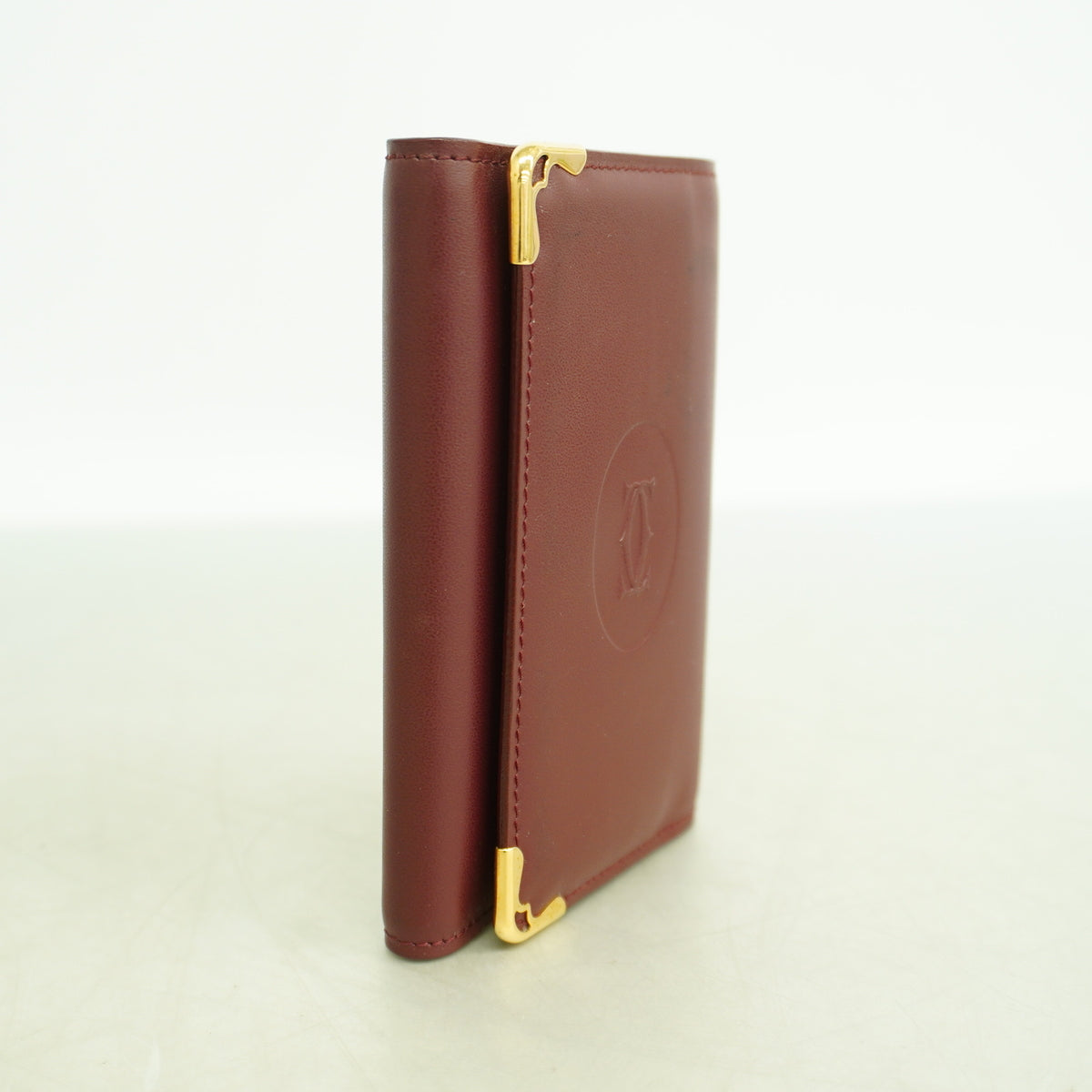 【6hf6472】カルティエ キーケース マスト レザー ボルドー ゴールド金具【中古】レディース