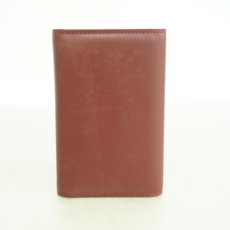 【6hf6472】カルティエ キーケース マスト レザー ボルドー ゴールド金具【中古】レディース