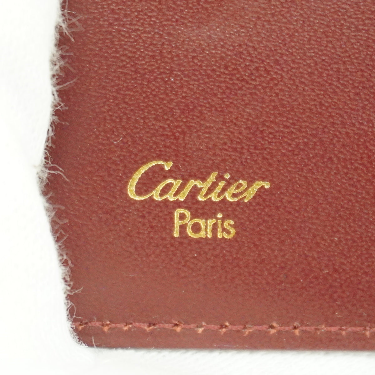 【6hf6472】カルティエ キーケース マスト レザー ボルドー ゴールド金具【中古】レディース