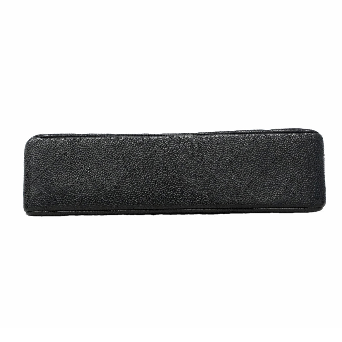 【6hf6473】シャネル ショルダーバッグ マトラッセ Wフラップ Wチェーン キャビアスキン ブラック シルバー金具【中古】レディース