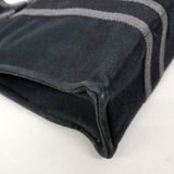 【6ia0001-k】エルメス トートバッグ フールトゥPM キャンバス ブラック シルバー金具【中古】レディース