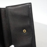 【6ia0010-k】グッチ 長財布 GGマーモント 400586 レザー ブラック ゴールド金具【中古】レディース